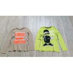 6 stoere jongens t-shirts maat 134/140
