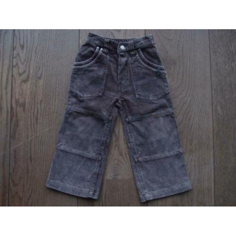 Stoere jongens Prénatal rib broek druk knoop maat 86