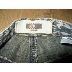 mooie bleached spijkerrok met print, Moschino jeans, mt 36