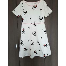 Nieuwe Sixties stijl jurk met poedels van Steps mt 40