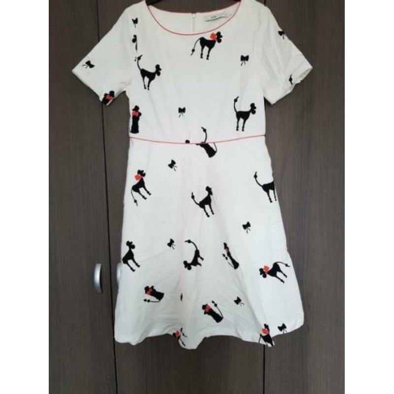 Nieuwe Sixties stijl jurk met poedels van Steps mt 40