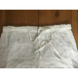 Massimo Dutti witte broderie broek, maat M