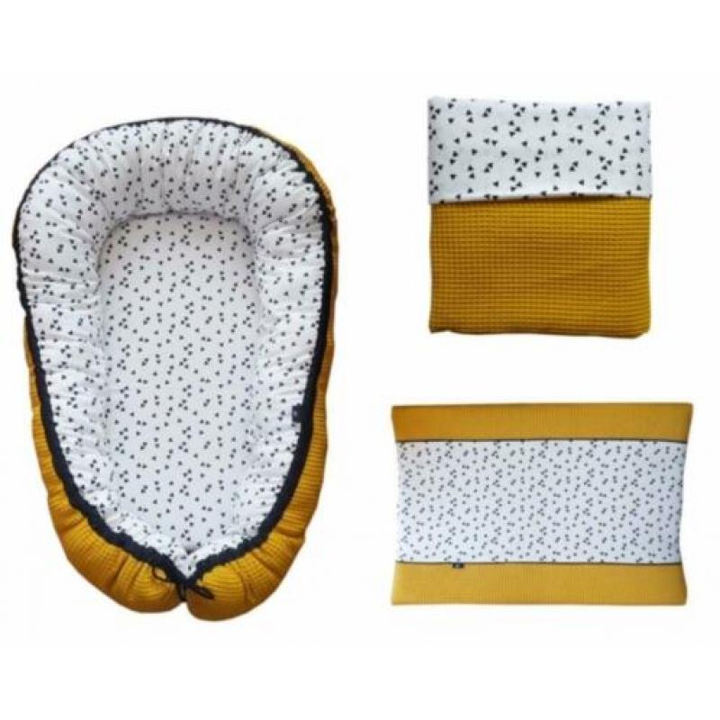 babynestje wafelstof oker voor baby (ook andere kleuren)