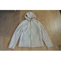 mg coats & jackets jas 42 voorjaar /najaars jas ecru lammy