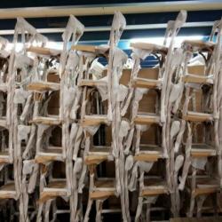 75x Houten barstoelen, horeca barstoel hout vintage. 232