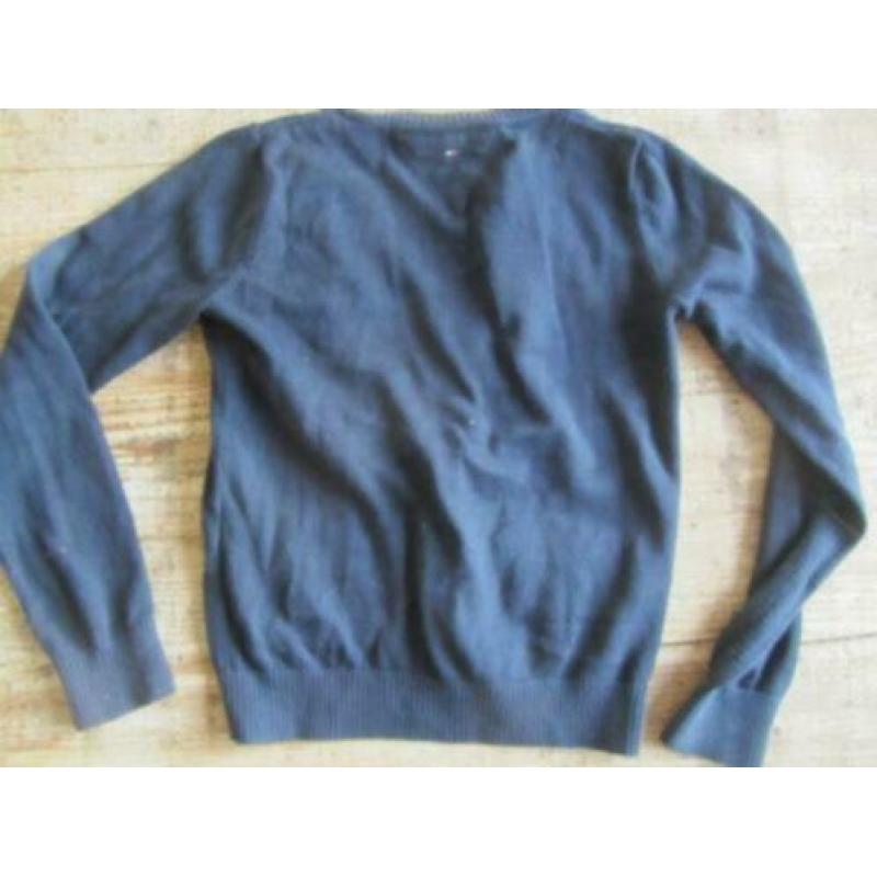 Roze en blauw hoodie vest van Tommy Hilfiger maat 140