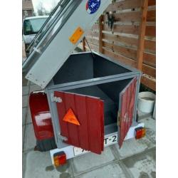 Te koop Bagagewagentje met nieuwe draag beugels 110L 80B 53D