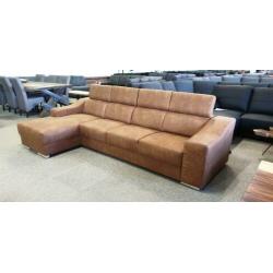 &342 cognac bruin stof loungebank