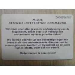 Telefoonkaart Defensie Interservice Commando (DICO)