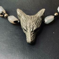 Dendrietagaat pyriet wolf hanger totem meditatie beschermt