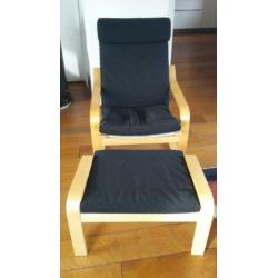 Ikea Poang fauteuil met hocker