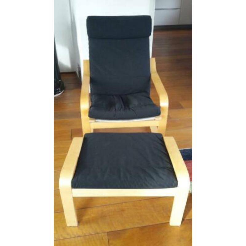 Ikea Poang fauteuil met hocker