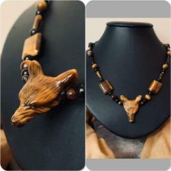 Dendrietagaat pyriet wolf hanger totem meditatie beschermt