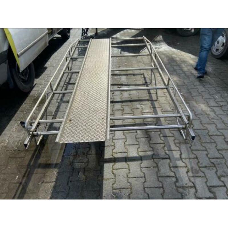 RvS imperiaal ford transit extra hoog dak+deurlader