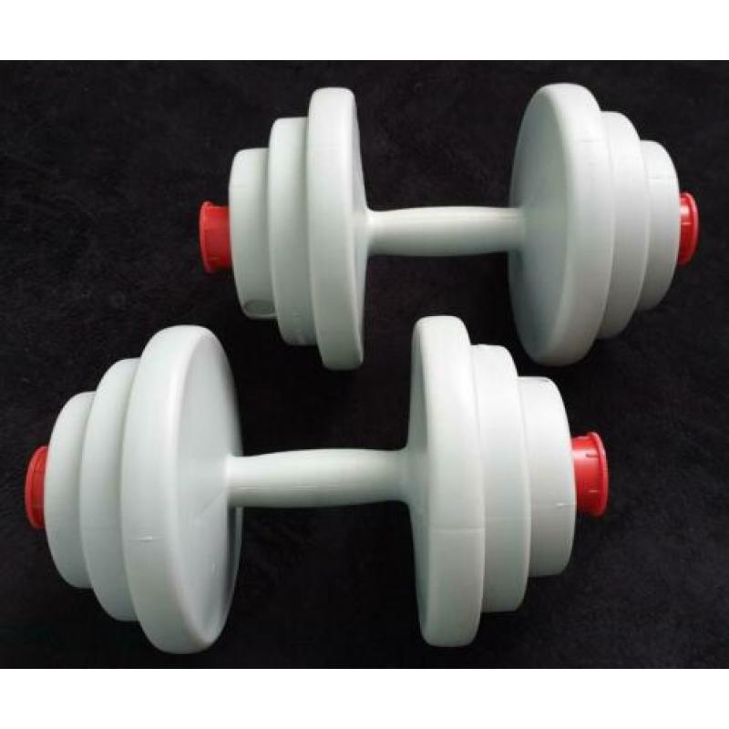 Halters. Dumbbells. Therapie. Fitness. Decoratie. Spaarpot.