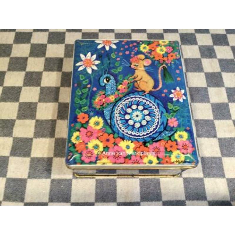 Vintage blik - Erika - slak en muis made in England