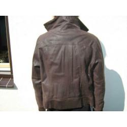 dames zomerjas bruin leer leren maat xl jas jack gevoerd