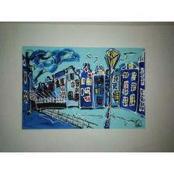 Originelen werken Rick Triest Acryl op kwaliteit doek (kan z
