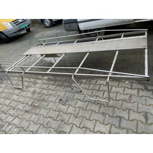 RvS imperiaal ford transit extra hoog dak+deurlader