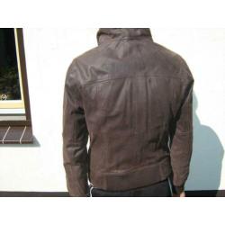 dames zomerjas bruin leer leren maat xl jas jack gevoerd