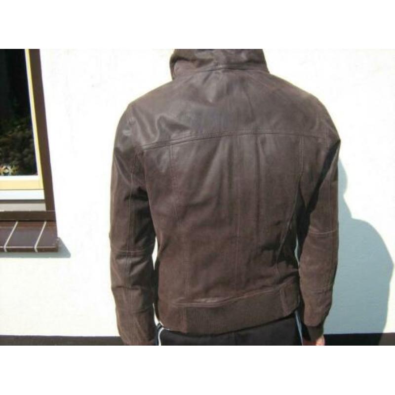 dames zomerjas bruin leer leren maat xl jas jack gevoerd