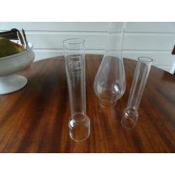 3 Lampenglazen voor Olielampen