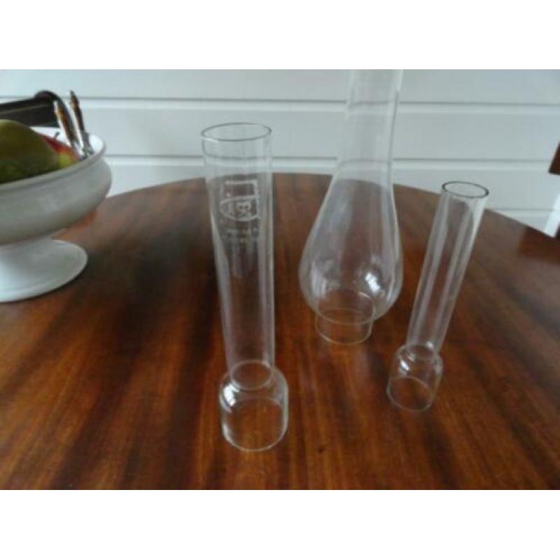 3 Lampenglazen voor Olielampen