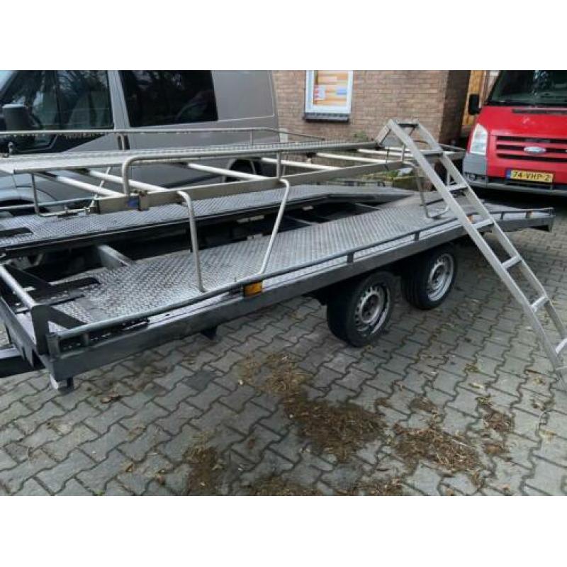 RvS imperiaal ford transit extra hoog dak+deurlader