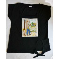 Vintage ha dgemaakt t shirt NIEUW! EEN MAAT