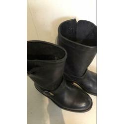 Sancho zwarte leren biker boots maat 36