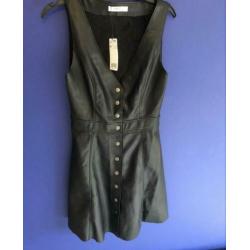 Leren jurk met knopen Mango maat XS - NIEUW!