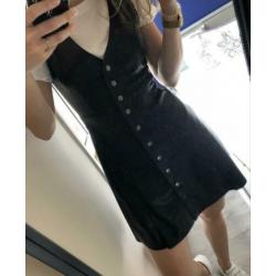 Leren jurk met knopen Mango maat XS - NIEUW!