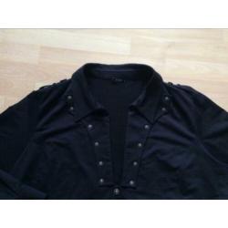 X-Two zwart vest met sierknopen mt 56/58 nieuw