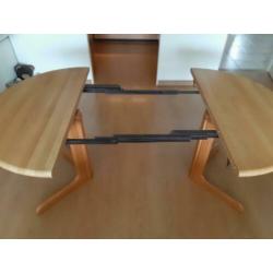 Blank massief eiken uitschuifbare design tafel