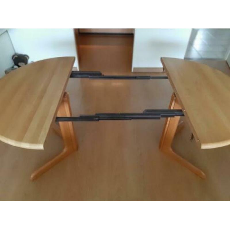 Blank massief eiken uitschuifbare design tafel