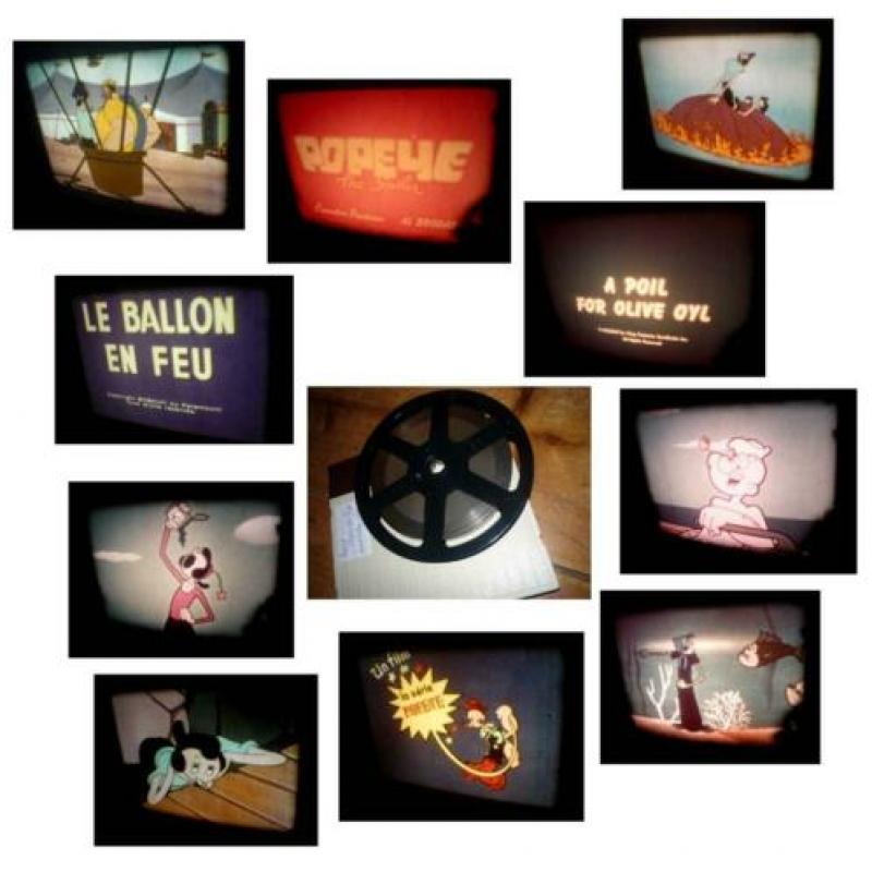 x 8mm film 2x Popeye - Parels - Luchtballon - 120mtr geluid