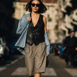 Leren gilet vintage echt leer zwart luxe zoals ganni m l