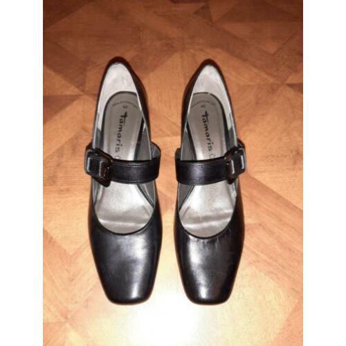 Tamaris leren schoenen pumps maat 40 zwart Nieuw