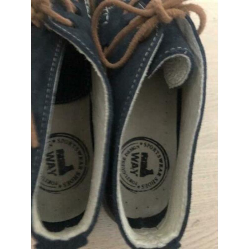 1WAY boot schoenen, suede ook de veters mt 37