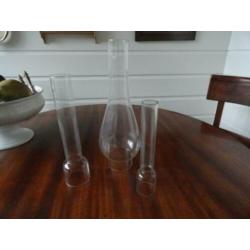 3 Lampenglazen voor Olielampen