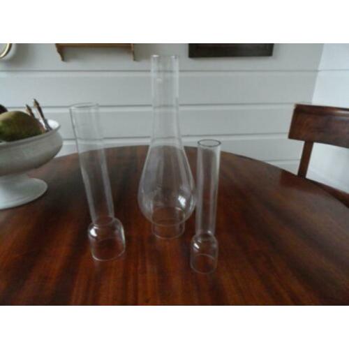 3 Lampenglazen voor Olielampen