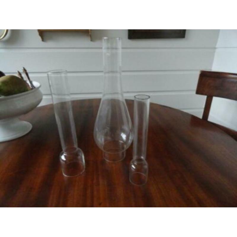 3 Lampenglazen voor Olielampen