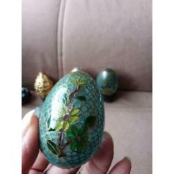 Mooie Chinese cloisonne eieren