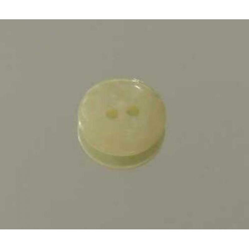 Vintage kunststof knoop nr L452 creme parelmoer effect