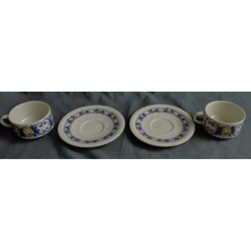 VILLEROY & BOCH CADIZ 2x thee kop en schotel H5,5xO9cm 20cl