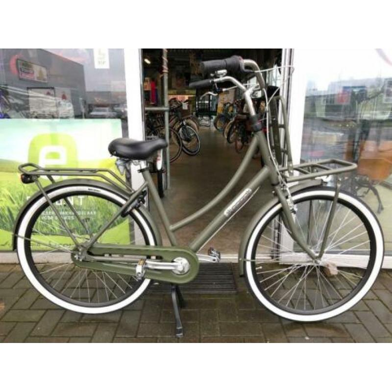 Fietsmaster popal prestige n7 army mat groen transportfiets