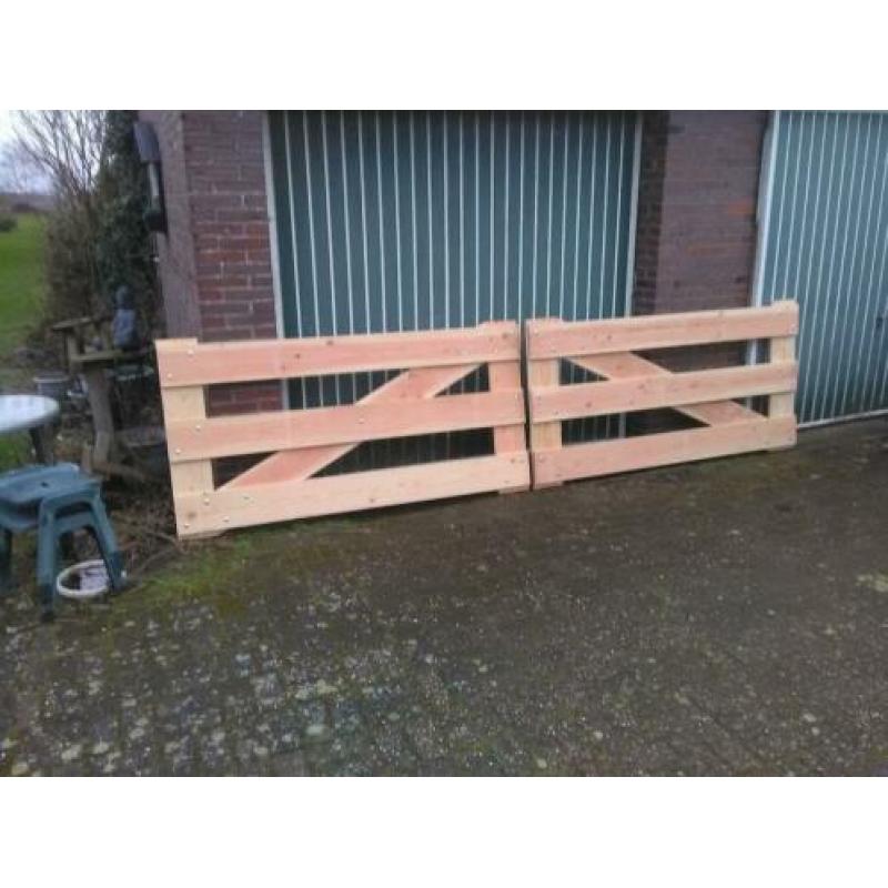 Nieuw Douglas landhek / weidehek 4 meter breed