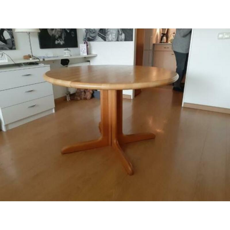 Blank massief eiken uitschuifbare design tafel