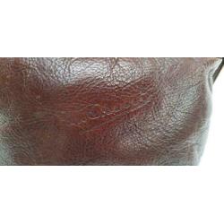 D580: Vintage PIERO EBACCI schoudertas bruin leder