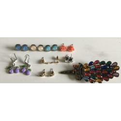 Leuke set oorknopjes en haarklem
